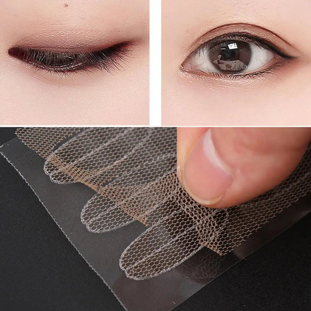 Clear Beige Stripe Self-adhesive Natural Eye Tape Makeup Tool Invisible Double Fold Eyelid Lace Paste Eyelid Tape Sticker