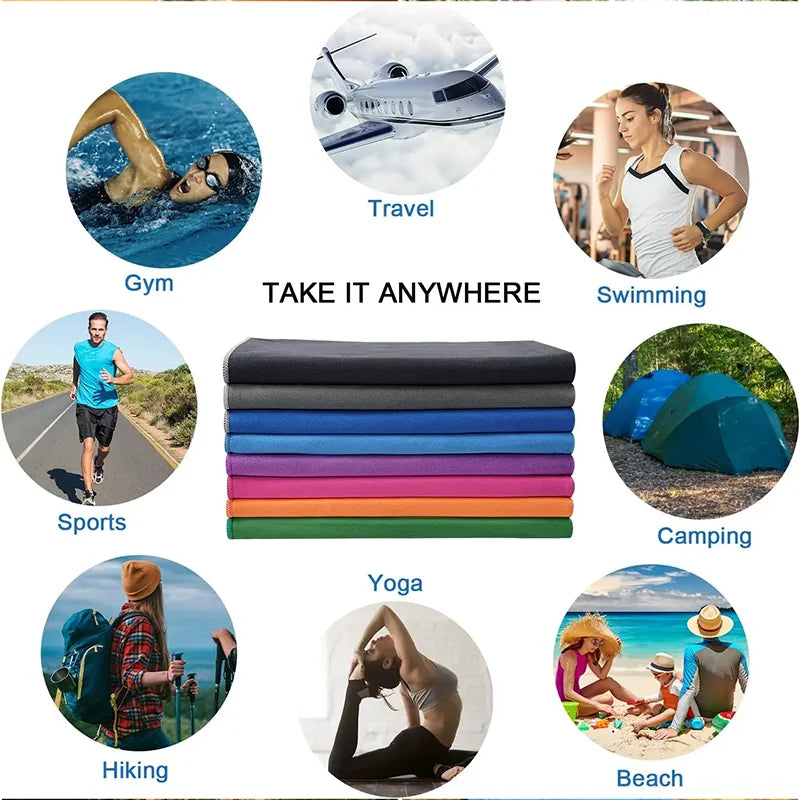 New Microfiber Towel Sports Quick-drying Super Absorbent Camping Towel Super Soft and Lightweight Gym Swimming Yoga Beach Towel