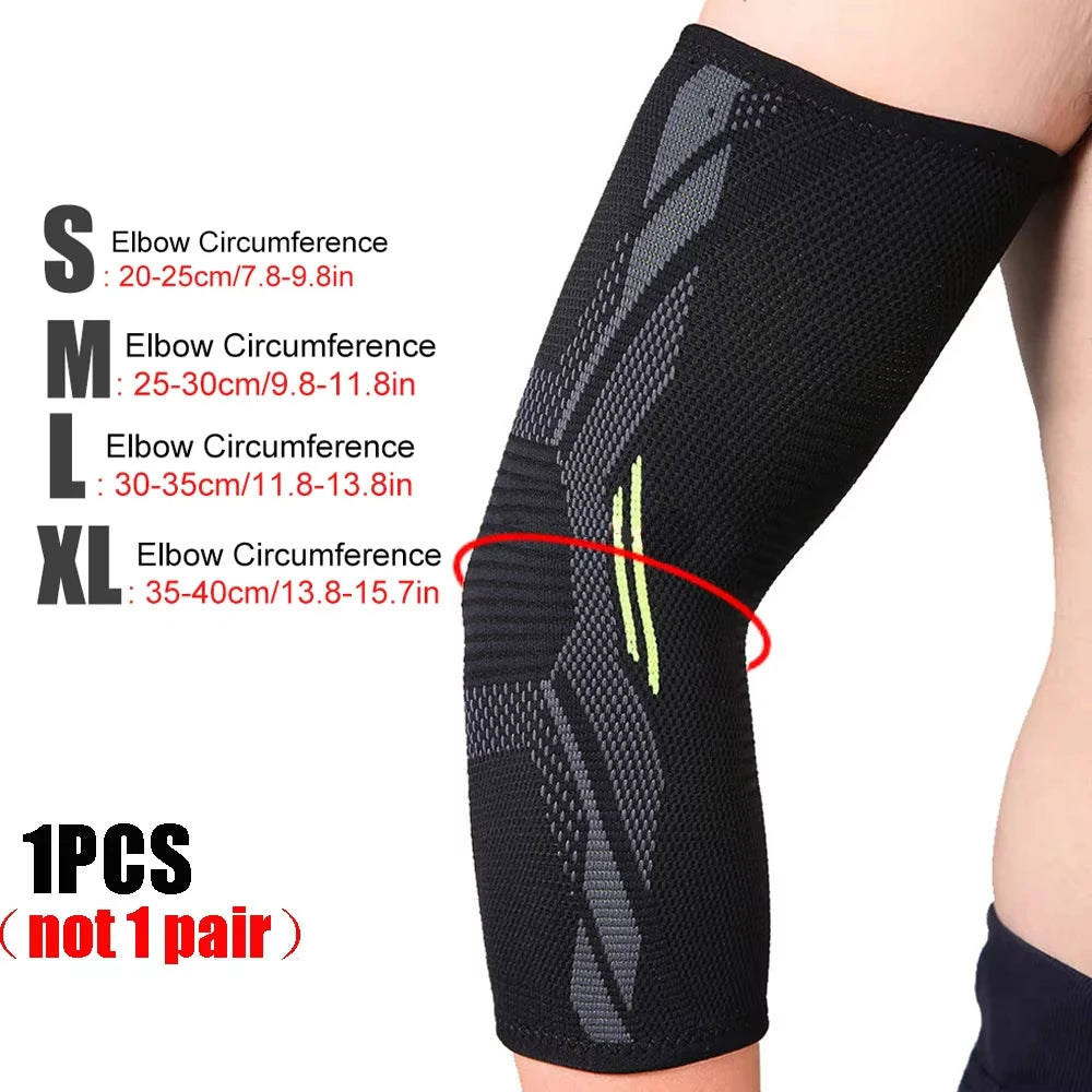 1PC Sports Nylon Knitted Elbow Pads Arm Support Highly Compression Prevent Joint for Tennis Golfer Basketball Volleyball
