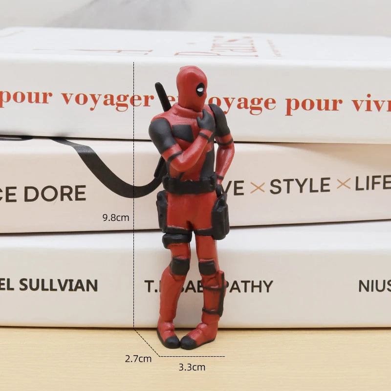 6 Desk Decoration Deadpool Car Home Office Marvel 8cm X-MAN Funny Cute Figure Kids Model Toys