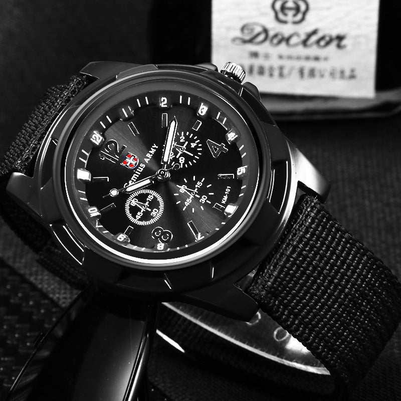 Kegllect Men Fashion Nylon Woven Band Watch Swiss Watches