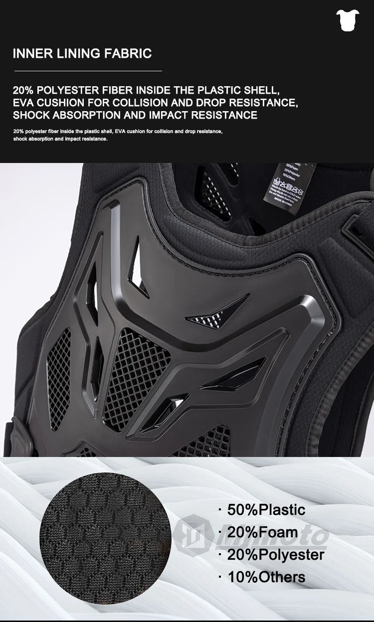 Professional Motorcycle Armor Vest Body Protective Gear Motocross DH MX MTB Dirt Bike Chest Back Protectors Moto Equipment