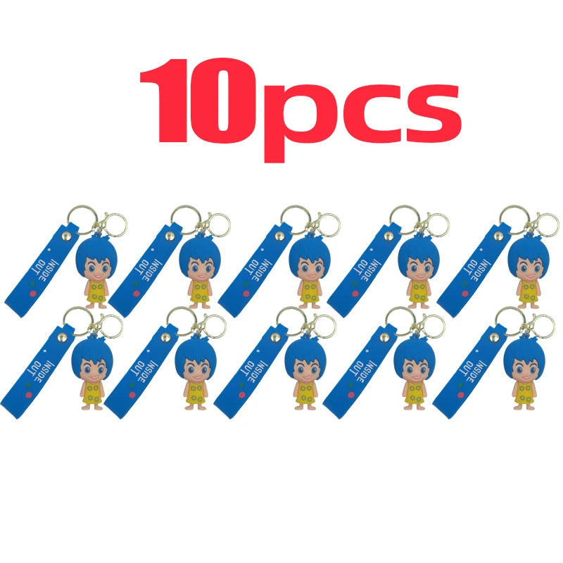 New Inside Out 2 Keychain Kawaii Disney Movie Anime Anxiety Ennui Envy Cute Girls Creative Bag Pendant Car Keychain Toys Gifts