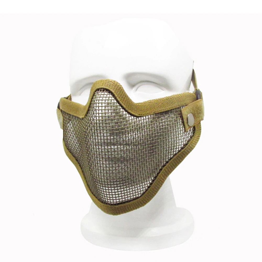 Tactical Airsoft Mask Outdoor Hunting Metal Wire Mesh Protective Mask BB Gun Shooting Paintball Accessories