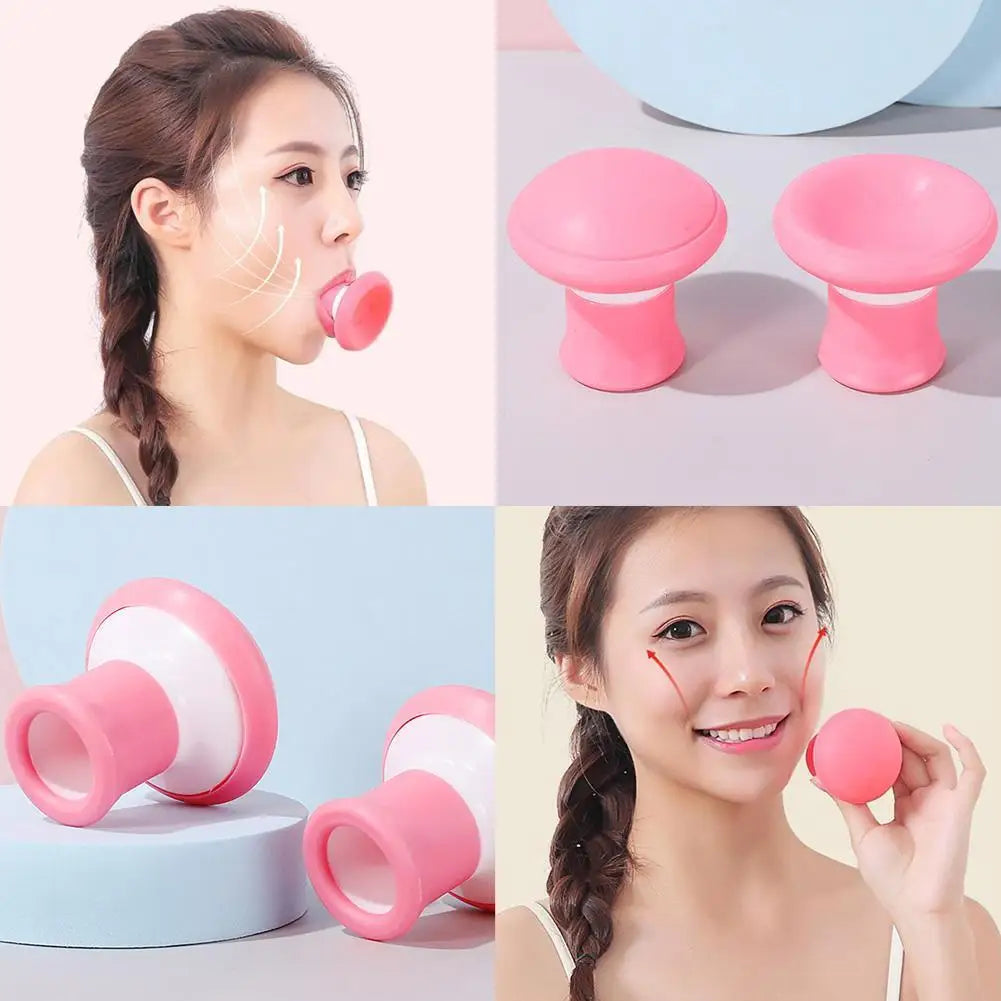 1/2pcs Face Slimming Lift Skin Firming V Shape Exerciser Facial Mouth Jaw Line Exercise Double Chin Slim Skin Care Tool