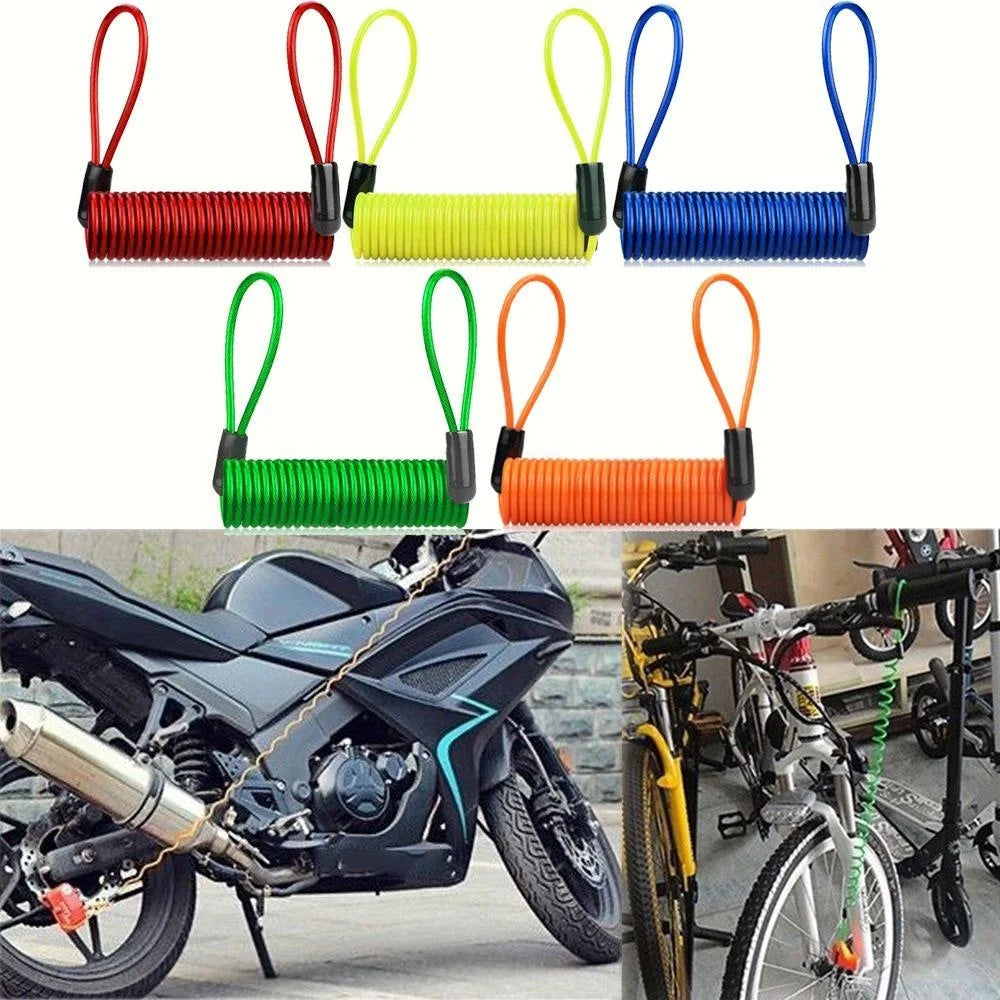 BLALION 120-150cm Safety Disc Brake Anti-theft Security Reminder Motorcycle Alarm Bold Spring Cable Helmet Wire Bike Lock Rope