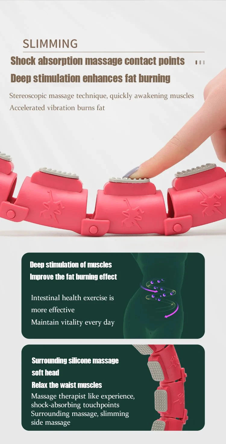 Adjustable Sports Hoop For Abdominal Thin Waist Detachable Massage Fitness Equipment Gym Home Training Weight Loss Exercise