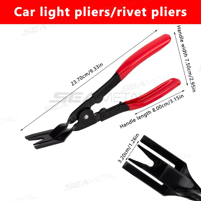 BLALION Car Headlight Repair Installation Tool Trim Clip Removal Pliers Van Door Panel Fascia Dash Upholstery Remover Tool
