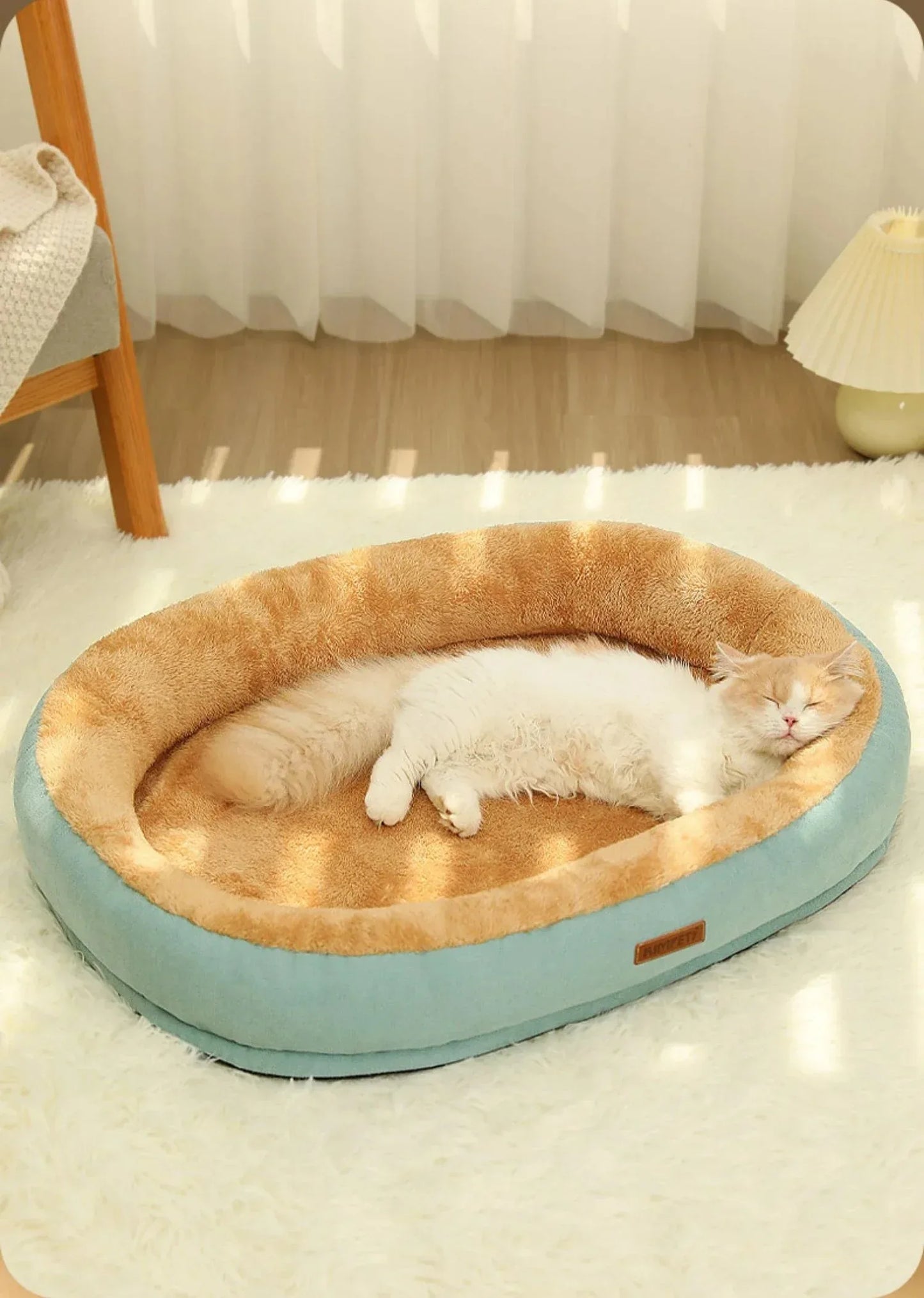 Warm Puppy Bed for Winter Cats Plush Goods Fluffy Beds Pet Accessories Houses Cushions Habitats Dog Mat Basket Supplies Kitten