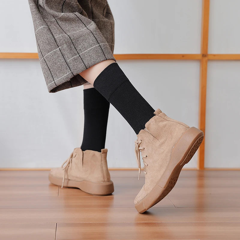 Socks women's Cotton Business Casual Soft Comfortable Solid Color Elastic Long Sock