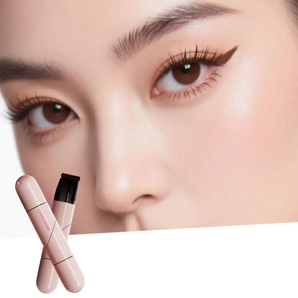 Black Brown Integrated Eyeliner Stamp Precise Outline Signet Eye Liner Extension Stamps Liquid Eyeliner Pen Waterproof Lasting