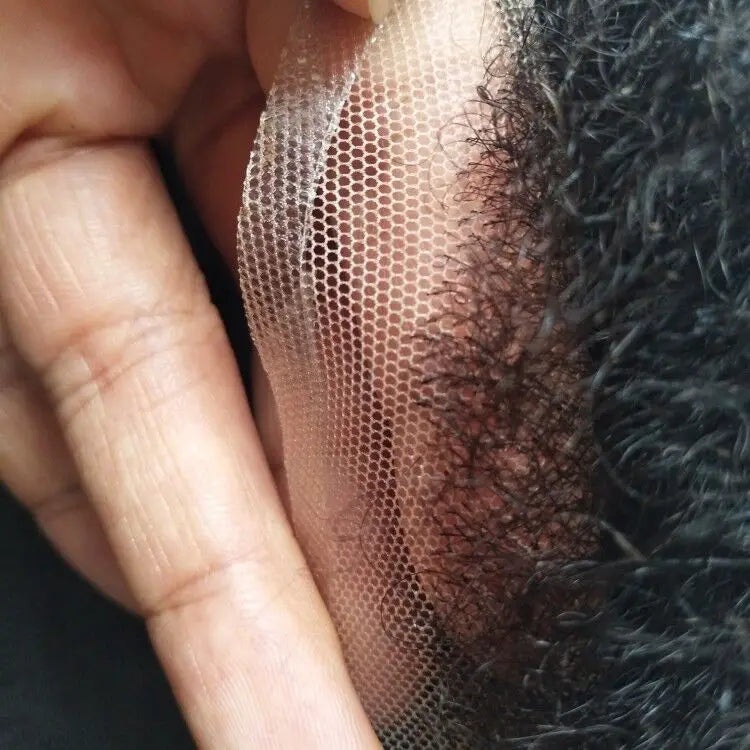 NLW 4mm Afro Curl Men Toupee 10*8 Hair replacement system for Men Full Lace Hair pieces Hair prosthesis Hair units base