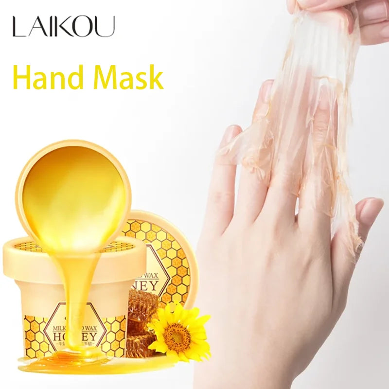 Laikou Sakura Honey Milk Moisturizing Hand Wax Repair Exfoliating Calluses Acid Anti-Aging Hand Cream Care Scrub Hand Mask