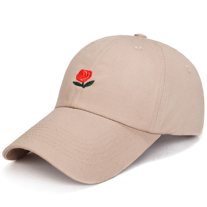 Unisex rose embroidery baseball cap for Men Women flower cap rapper Street hip pop hats cap outdoor sports men female hat