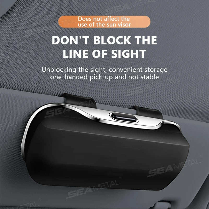 BLALION Car Glasses Box Portable Press Switch Sunglasses Holder Stable Shock-proof Driving Glasses Holder Eyeglass Storage Case