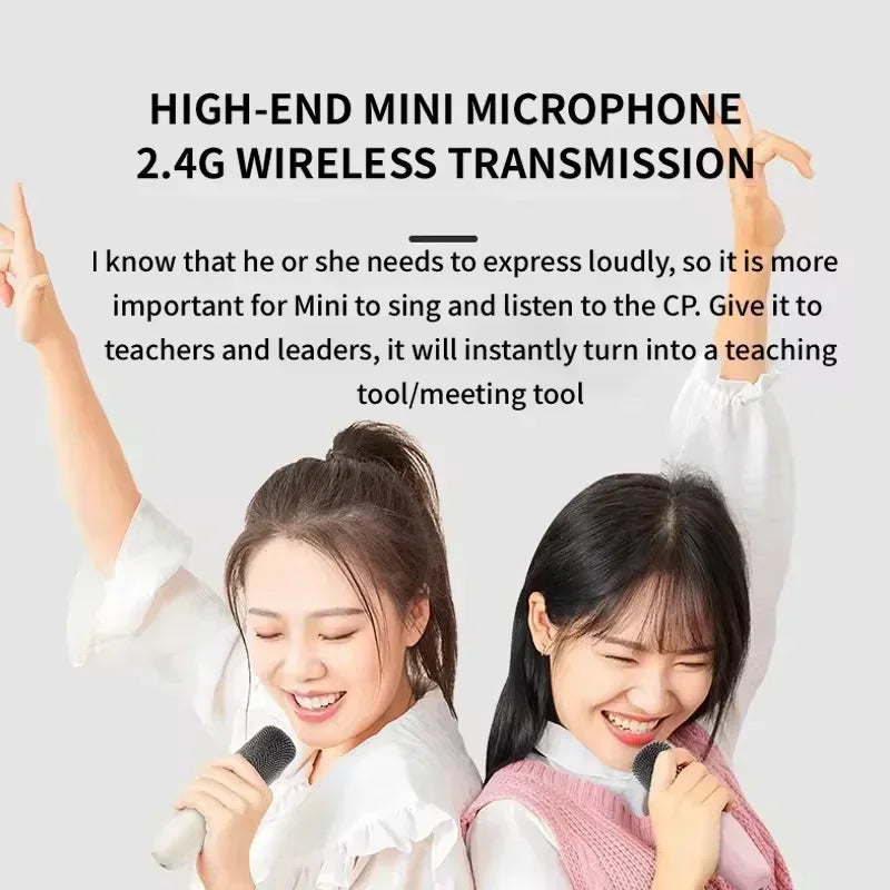 Bluetooth Speaker K12 Portable Karaoke Machine 5.3 PA System With 2 Wireless Microphones Home Family Singing Children's Gifts