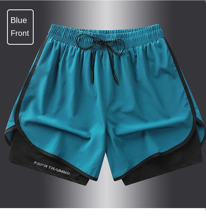 【 S-5XL 】 NASA GISS Sports Three Piece Pants Summer Popular Anti glare Double layered Sports Shorts for Men and Women Couples Ru