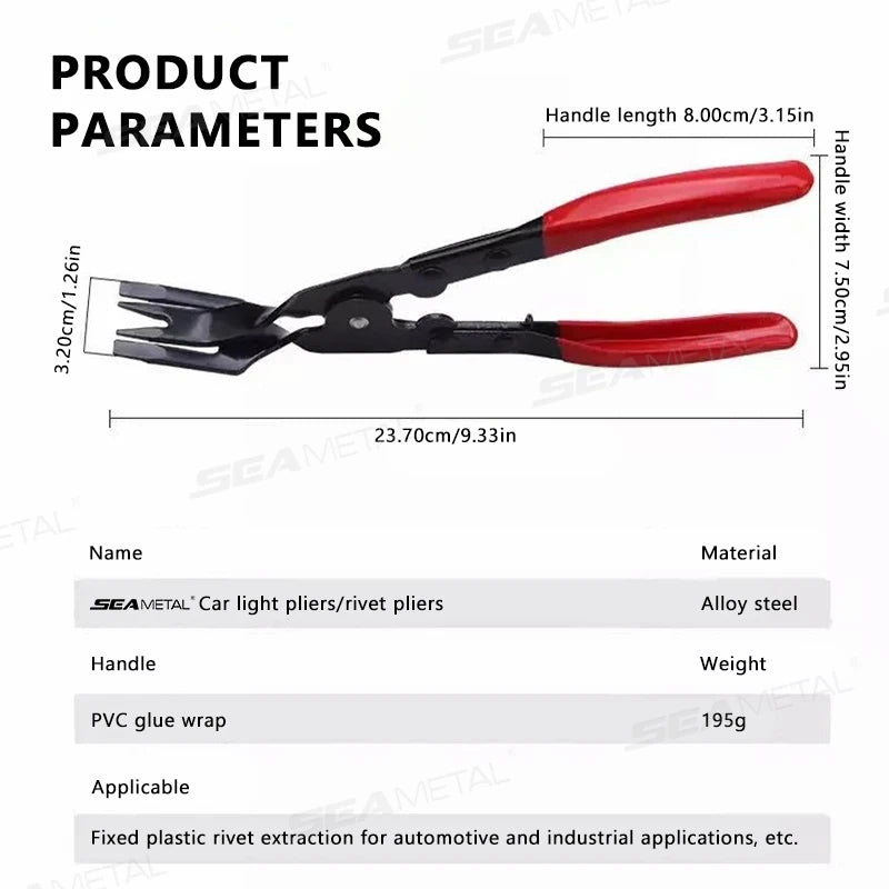 BLALION Car Headlight Repair Installation Tool Trim Clip Removal Pliers Van Door Panel Fascia Dash Upholstery Remover Tool