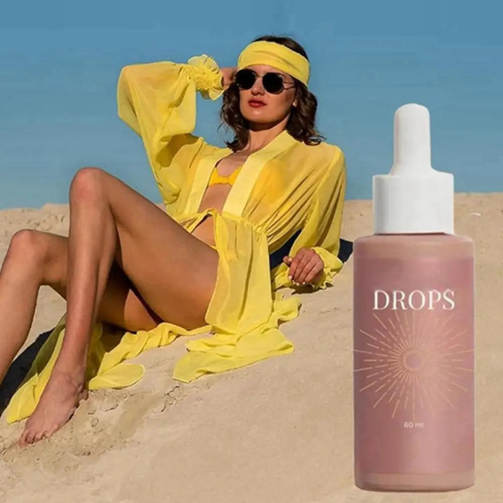 Bronzing Self-tanning Drops Moisturizing Quick Natural Tanning Body Bronzer Fake Tan Sunless Self Tanner Serum Hydrating Drops