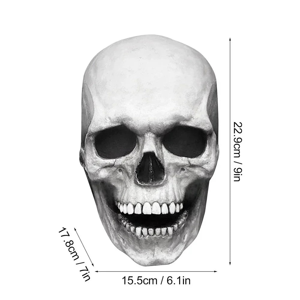 Halloween Mask Latex Mask Skull Mask Horror Decoration Full Head Skull Mask Helmet Movable Jaw Masque Gifts Party Costume Mask