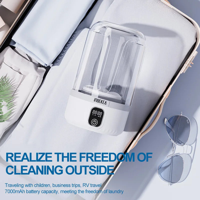 Mini Wireless Portable Washing Machine Underwear Cleaner Socks Washing Machine 1.5L Rechargeable Smart Portable Laundry Cup
