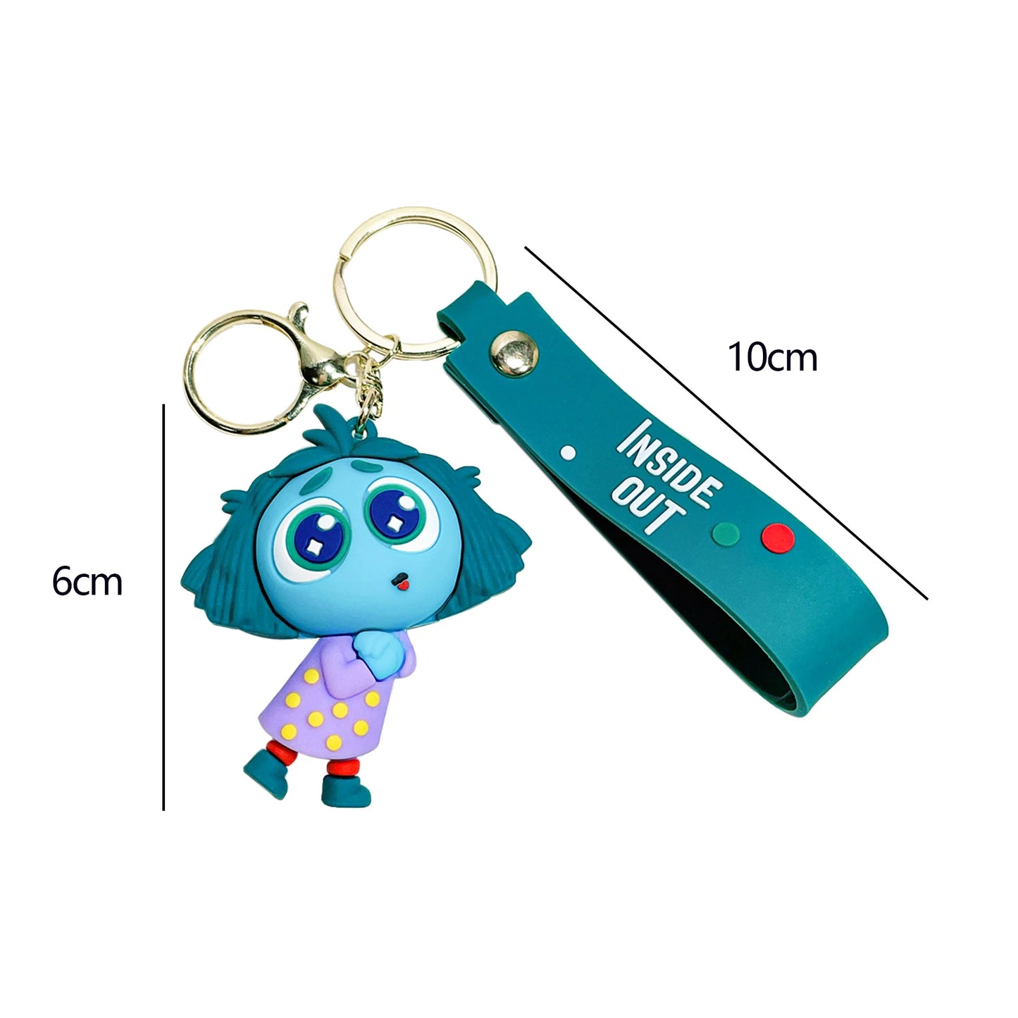 New Inside Out 2 Keychain Kawaii Disney Movie Anime Anxiety Ennui Envy Cute Girls Creative Bag Pendant Car Keychain Toys Gifts