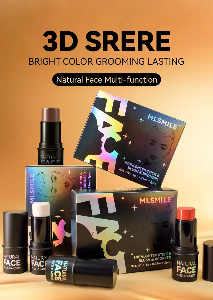 Magic Blush Stick Cheek Lip Tinted Moistured Blush Stick Silky Brighten Blush Cream Blusher Cosmetics Tubes Matte Contour
