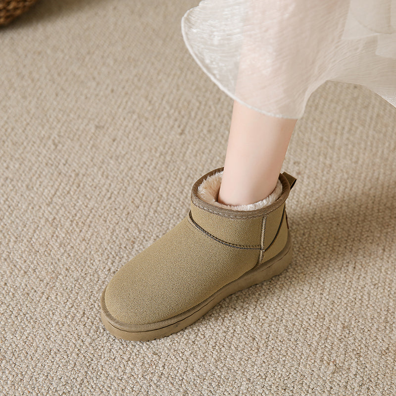 Snow Boots Women's Short Tube Thickened Cotton Shoes Non-slip Winter New Shoes Student Women's Shoes 2023 Black Boots
