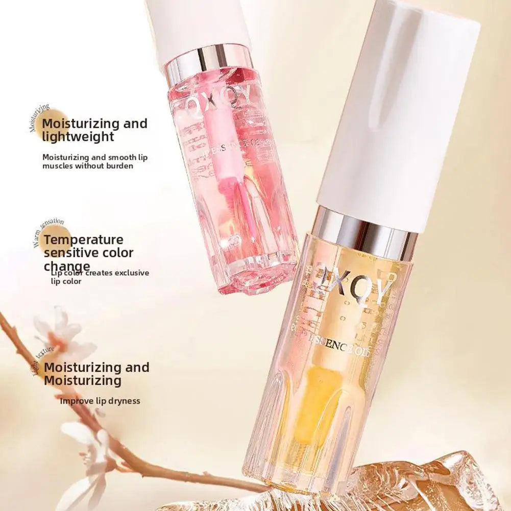 Color Change Volumising Lip Oil Plumper Serum Sexy Lip Lip Increase Fine Oil Gloss Moisturizing Lip Brighten Elasticity Lip Care