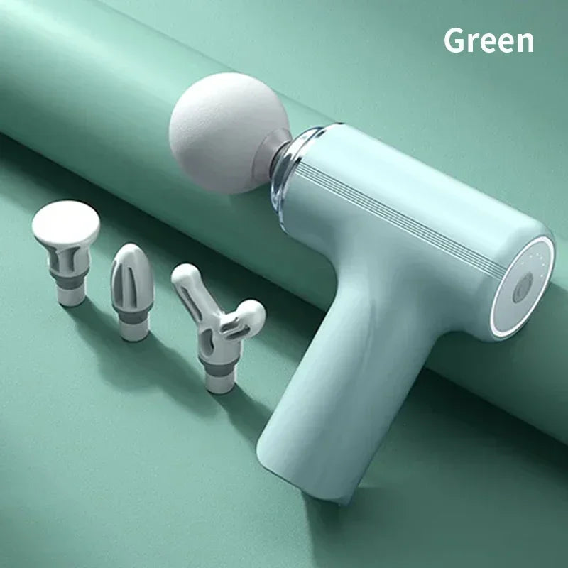 2025Portable AI Fascial Massage Gun Electric Percussion Massager Body Relaxation With 4 Replaceable Massage Head LED Night Light