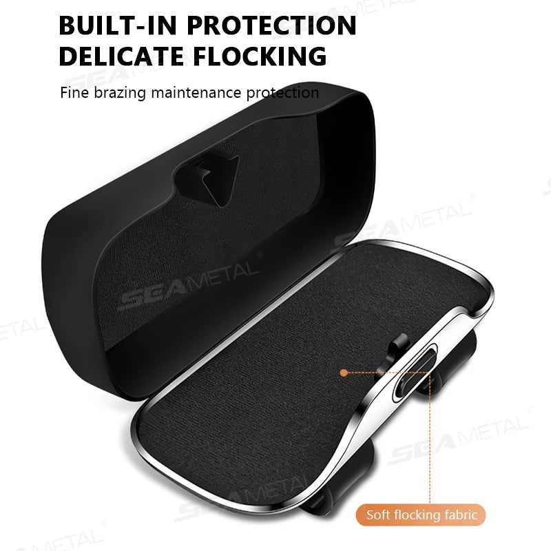BLALION Car Glasses Box Portable Press Switch Sunglasses Holder Stable Shock-proof Driving Glasses Holder Eyeglass Storage Case