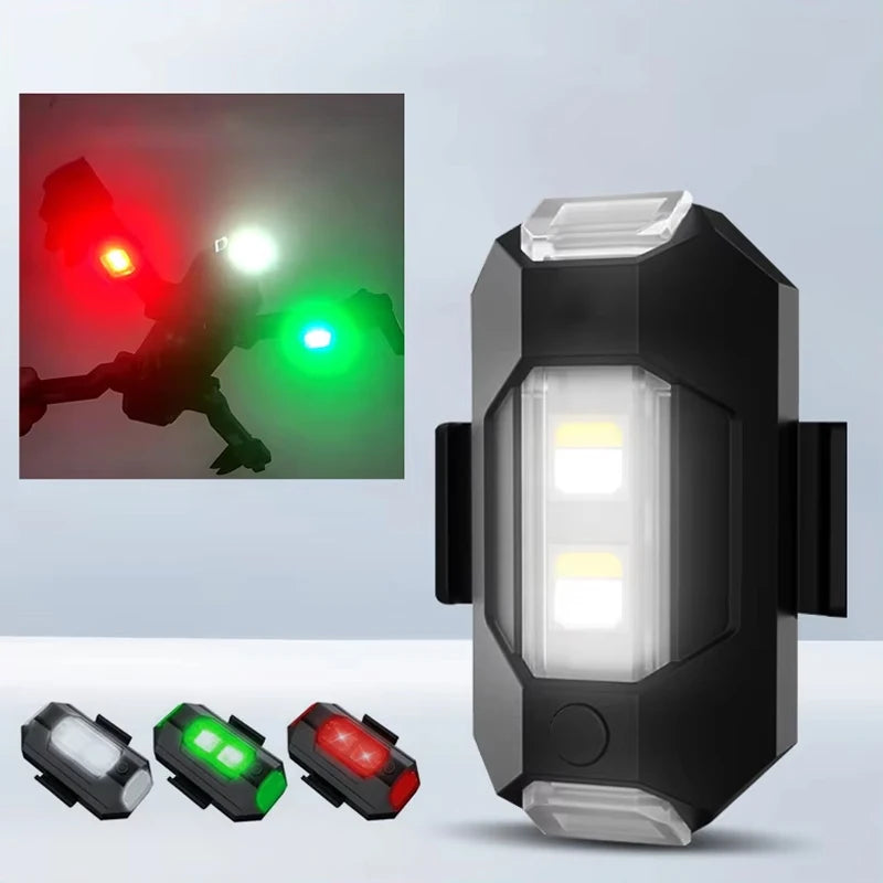 BLALION Motorcycle Light Drone Strobe Light 7Color Mini USB LED Anti-Collision Bike Aircraft Night Flashing Warning Signal Light