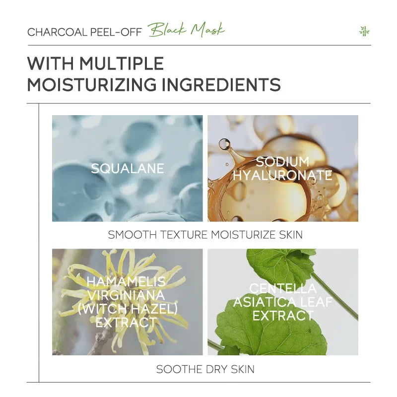 Bamboo Charcoal Fiber Mask Blackhead Removal Deep Mask Deep Cleansing Cleansing Exfoliating Mask Treatment 50g