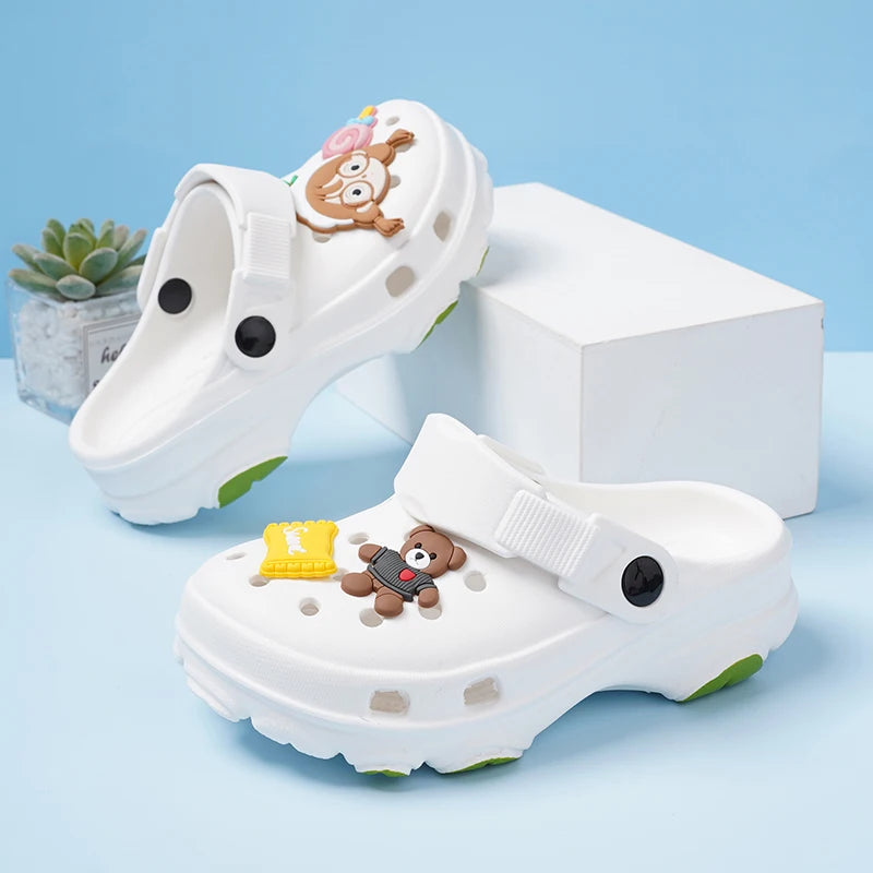 New Summer Sandals 3-15 Years Children's Slippers Baby Girls Shoes Non-Slip Clogs Cartoon Cute Infant Girls Sandals Boys Shoes