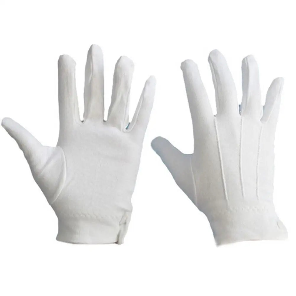 Fashion Design 1 Pair White Dress Gloves White Honor Guard Parade Santa Lady Men Check Hot Sale Solid Color Dress Gloves