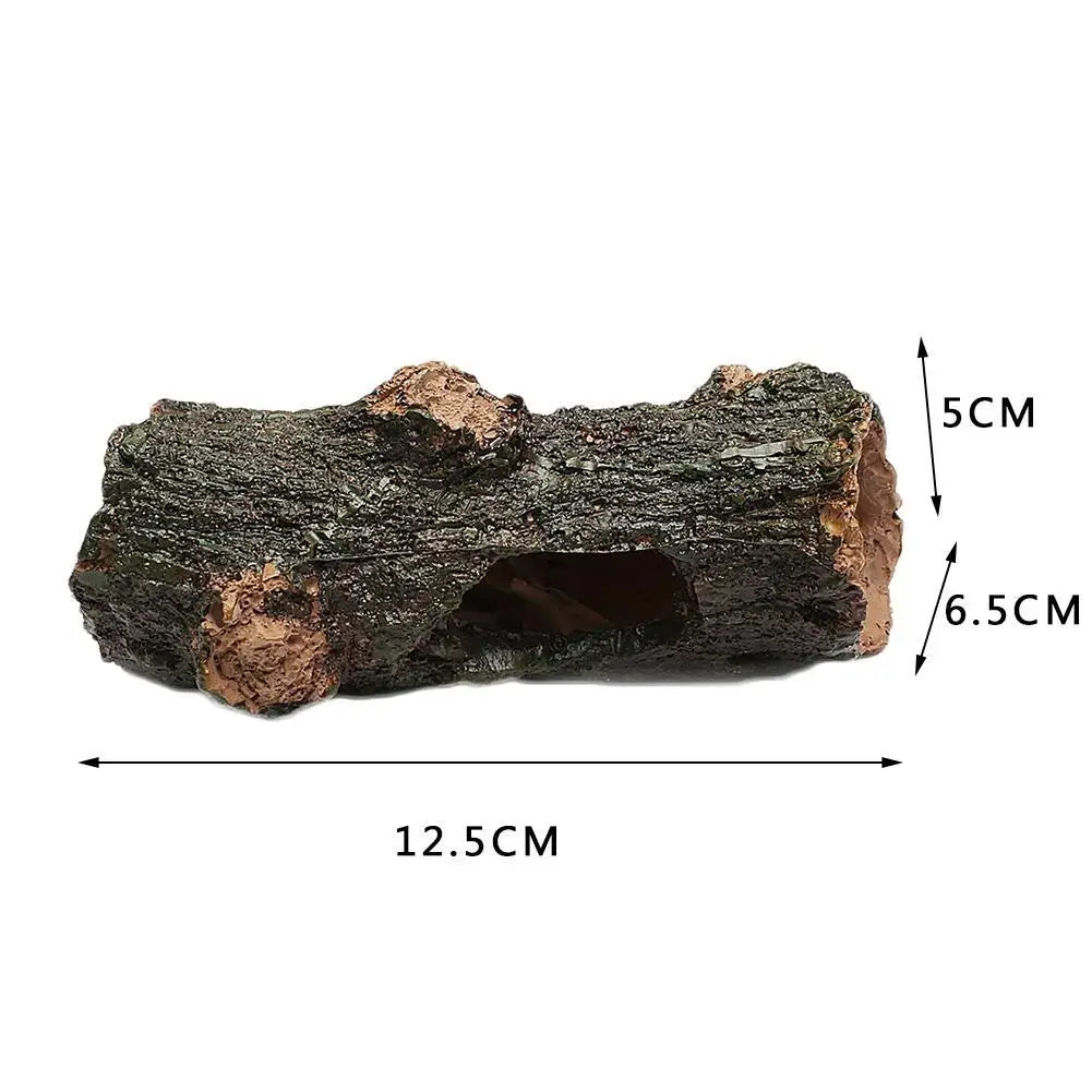 Resin Tree Branch Fish Shrimp Turtle Hidden Hollow Tree Log Fish Tank Aquarium Simulation Fountain Accent Decoration