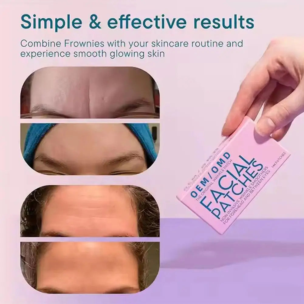144Patches Face Lift Tape Lifting Firming Face Sticker Anti-Wrinkle Lift Up Tape Frownies Facial Patches For Women Forehead