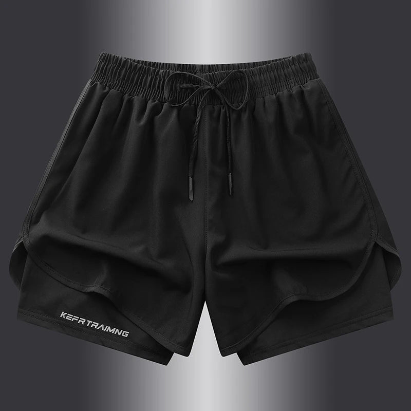 【 S-5XL 】 NASA GISS Sports Three Piece Pants Summer Popular Anti glare Double layered Sports Shorts for Men and Women Couples Ru