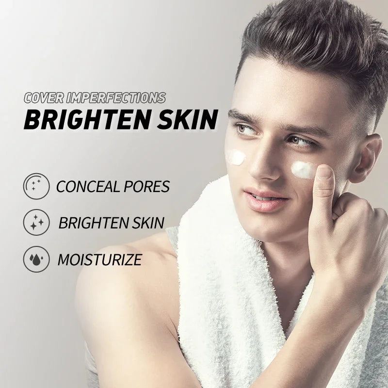 LAIKOU Men BB Cream Revitalising Nourishing Brighten Cream Natural Whitening Face Foundation Tone Up Cream Lazy Concealer 50g