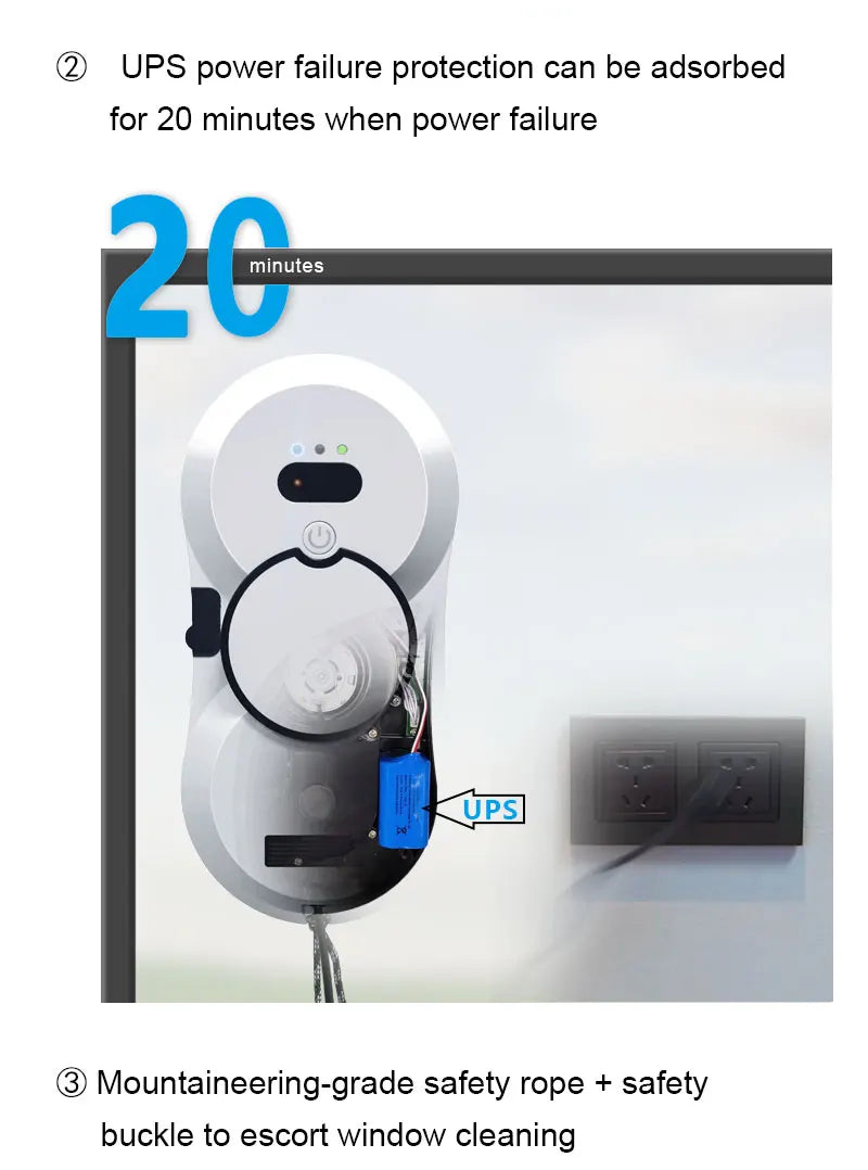 PuRuiKai robot electric automatic window cleaning Robotic vacuum cleaner, with remote control, automatic spray