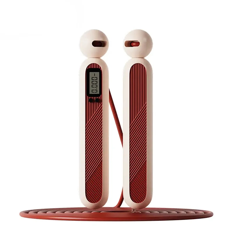 Electronic Counting Jumping Rope 360 Rotation Fat Burning Fitness PVC Solid Material Skipping Rope Indoor Sports Jumping Rope