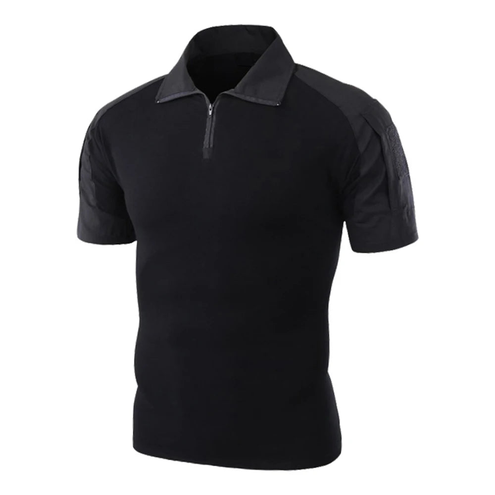 Tactical T-Shirts Mens Outdoor Sport Tee Quick Dry Short Sleeve Shirt Hiking Hunting Combat Men Camo Clothing