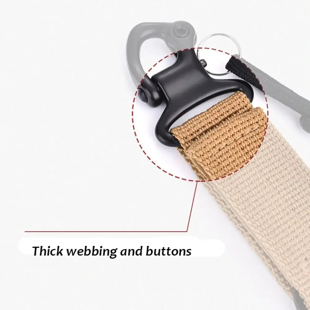 Outdoor Belt Clip Camping Accessories Quickdraw Carabiner Webbing Backpack Strap Water Bottle Hanger Molle Holder Hooks
