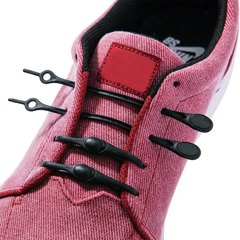 Portable Round Elastic No Tie Shoelace Silicone Laces For Men Women All Sneakers Fit Strap Shoe Lace