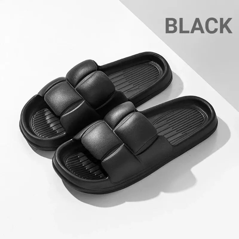Summer Soft Shoes Cloud Slippers Indoor Mute Bathroom Anti-slip Slide Eva Beach Flip Flops Men Ladies Leisure Sandals