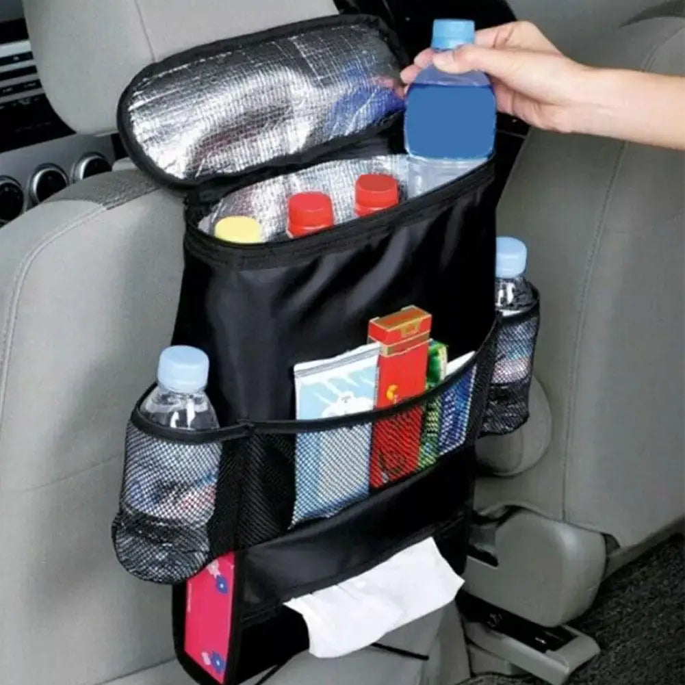 Car Back Seat Organizer Storage Bag Car Hanging Bag Multi-Pocket Auto Car Storage Tissue Box Car-styling Cool Wrap Bottle