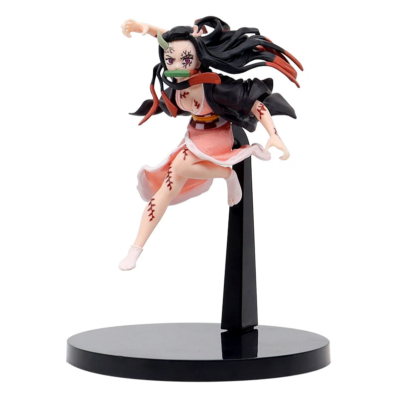 Kimetsu no Yaiba Kamado Tanjirou Anime Demon Slayer Combat version Action Figure Agatsuma Zenitsu Nezuko Warrior Model Toys