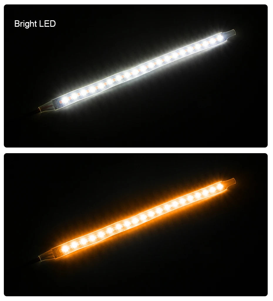 BLALION Car Rearview Mirror Turn Signal Light Running Light Steering Flow Light Start Scanning DRL Light Conversion Light Strip