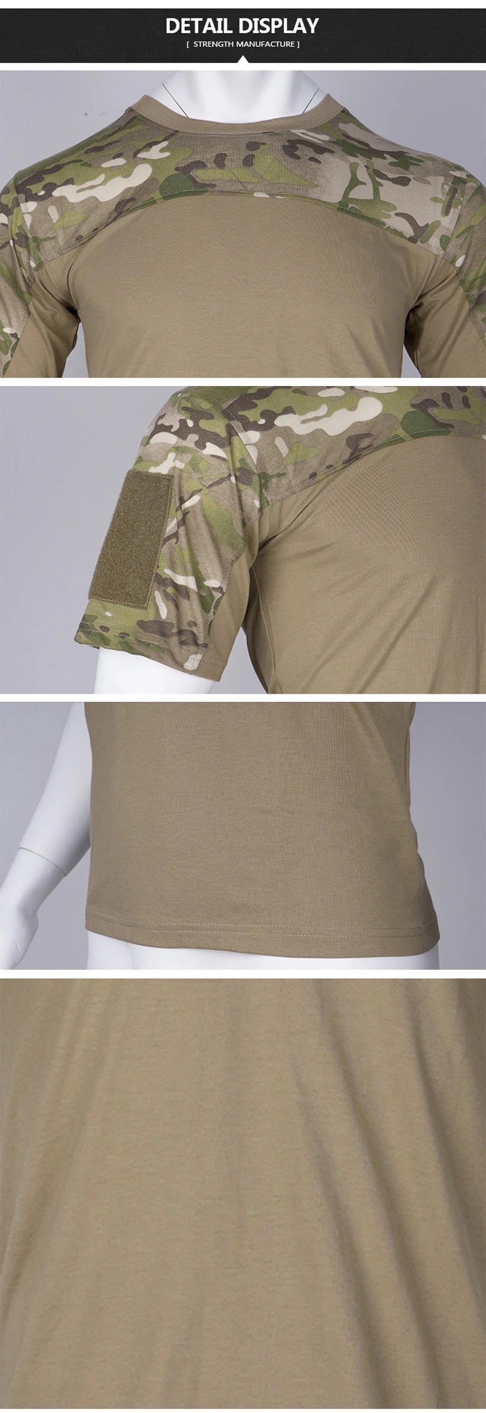 Tactical T-shirt Summer Short Sleeve Top Tee Outdoor Casual Tshirt Clothing Workout Camouflage T Shirt Men Clothing