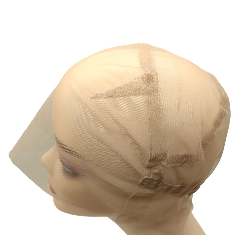 Full lace 360 cap braiding front lace cap to make wig human hair lace frontal wig large cap Adjustable Stretch